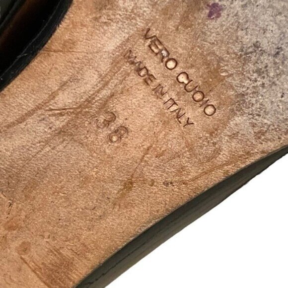 Nicole Bonnet Paris Black Patent Pointy Leather Flats Size 8 - Picture 7 of 7